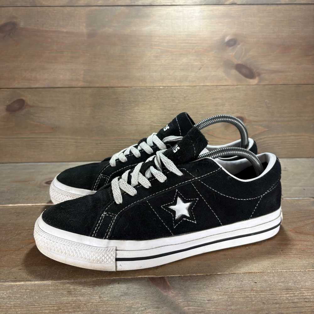 Converse One Star Pro Womens size 7.5 shoes Black Suede Lace Up Skate sneakers